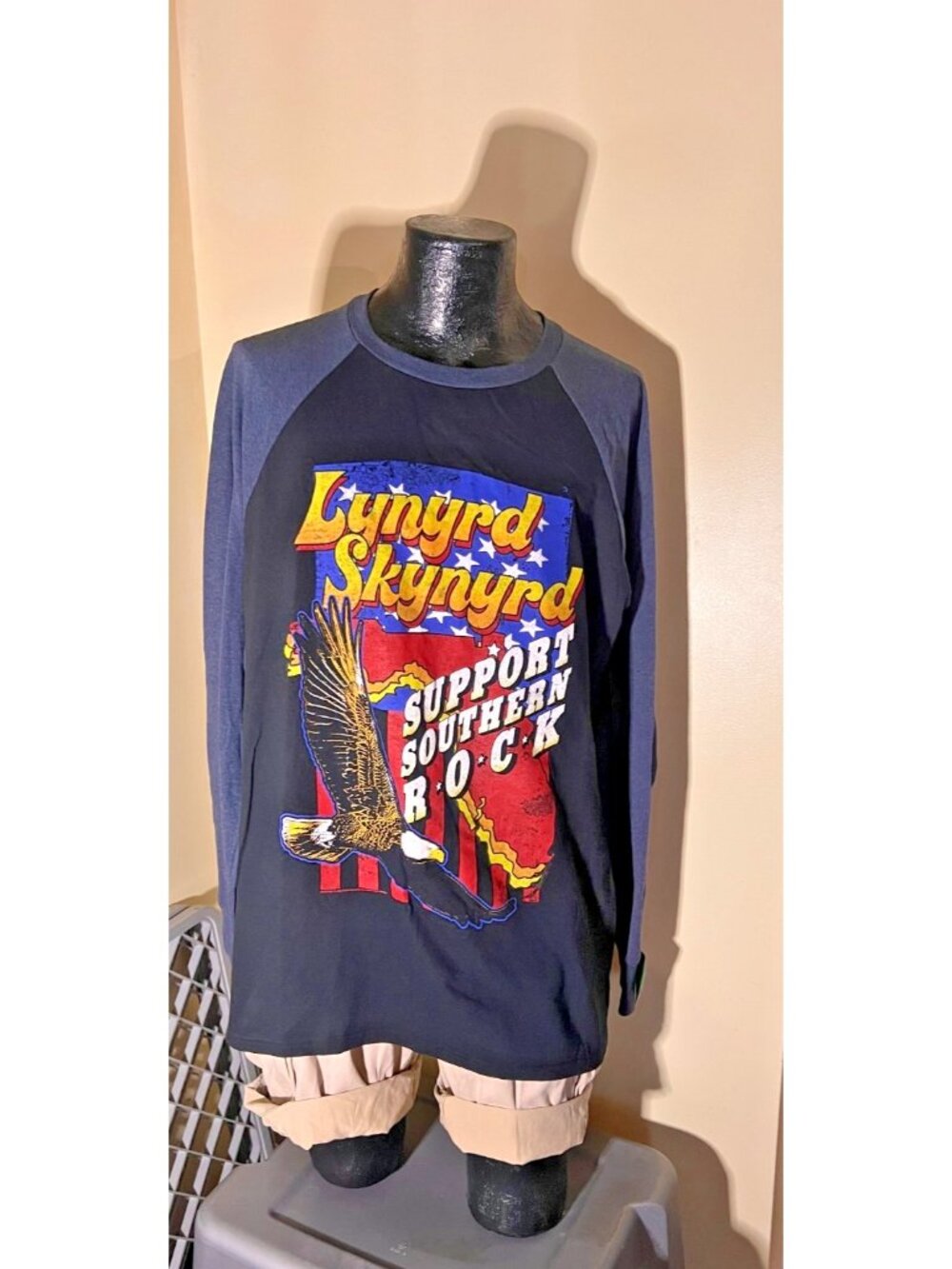 Lynyrd Skynyrd Support Southern Rock Graphic Raglan Shirt XL Live Nation Tour